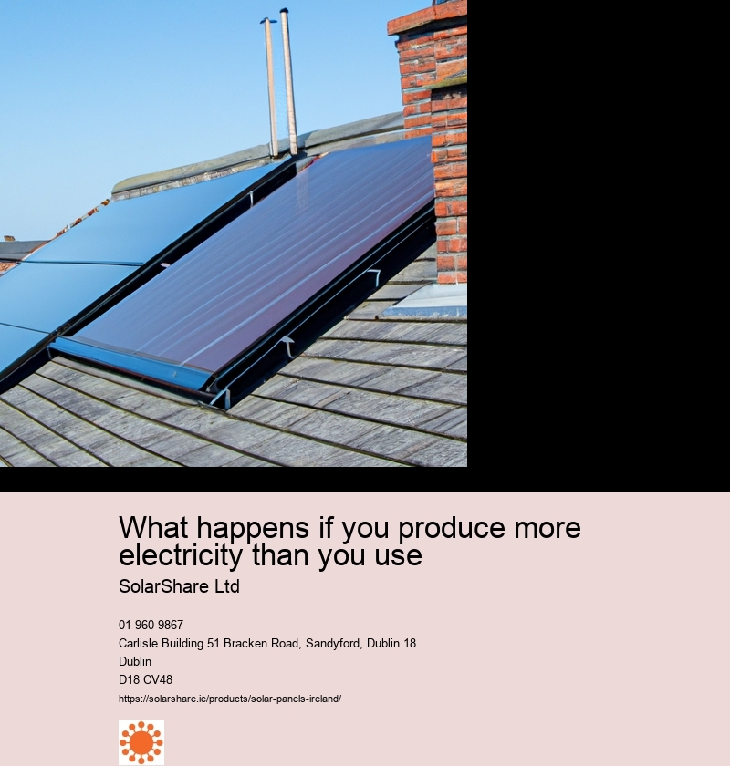 What happens if you produce more electricity than you use